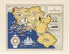 VSEVOLOD NICOULINE (DATES UNKNOWN). [ITALIAN MAPS.] Group of 10 plates. 1939. Each approximately 23x18 inches, 59x47 cm. G. de Agostini